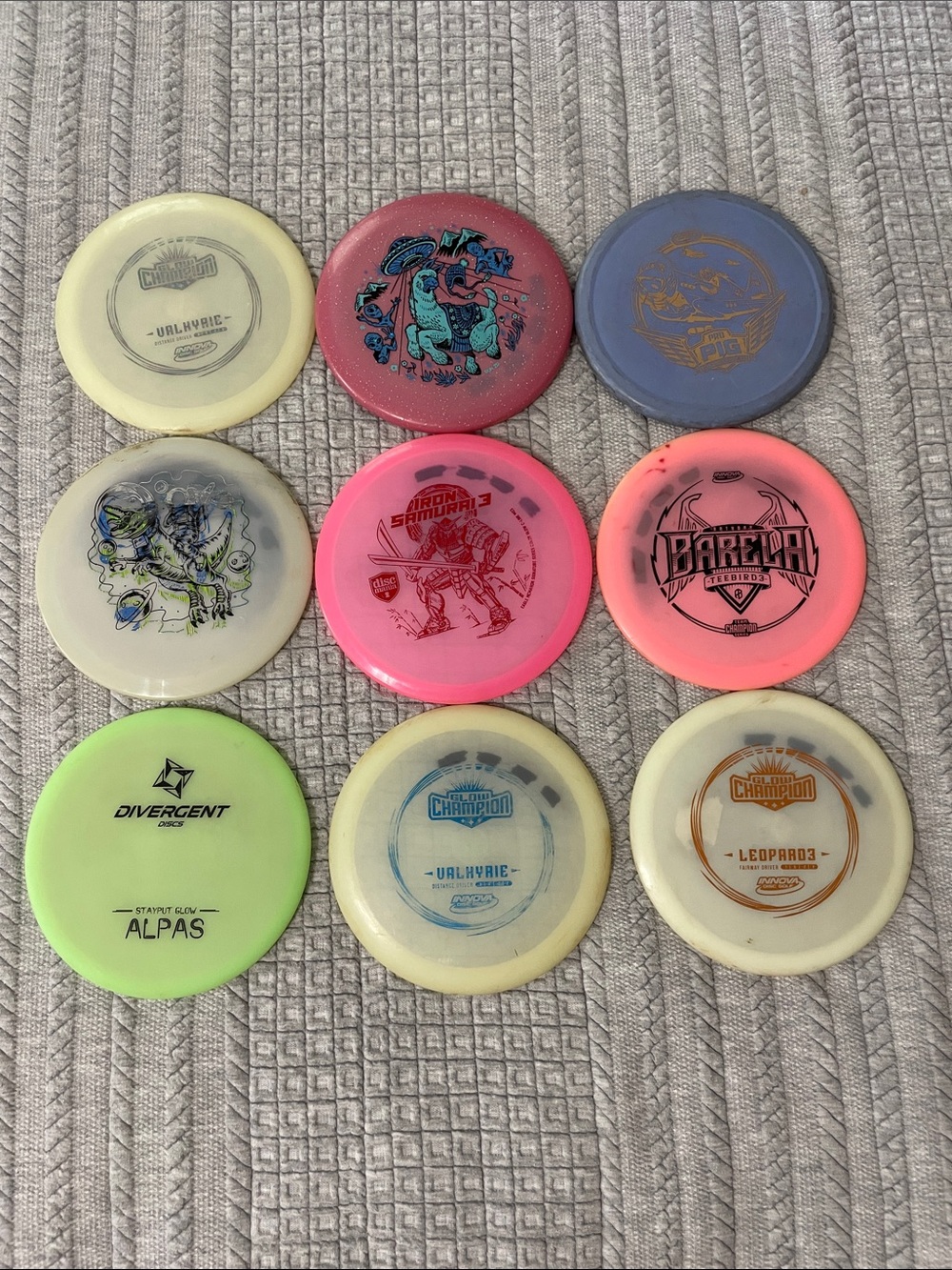 Innova Champion Series Assorted Glow Disc Golf Set - Pink/Green/White